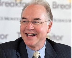 WASHINGTON, DISTRICT OF COLUMBIA - JUNE 05: Rep. Tom Price, vice chairman of the House Budget Committee speaks at the St. Regis Hotel on June 5, 2013 in Washington, DC.   (Photo by  Michael Bonfigli/The Christian Science Monitor