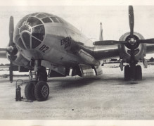 TINIAN ISLAND COMMONWEALTH OF THE NORTHERN MARIANA ISLANDS - Between SEPTEMBER 2 and NOVEMBER 6 1945: Photo from an old album of the Enola Gay the United States Air Force B-29 bomber that dropped the first atomic bomb on Hiroshima Japan on August 5th 1945